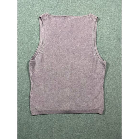 J.Crew Cardigan Sweater Vest Top Women's Size Medium Lavender Purple Sleeveless - Picture 2 of 4
